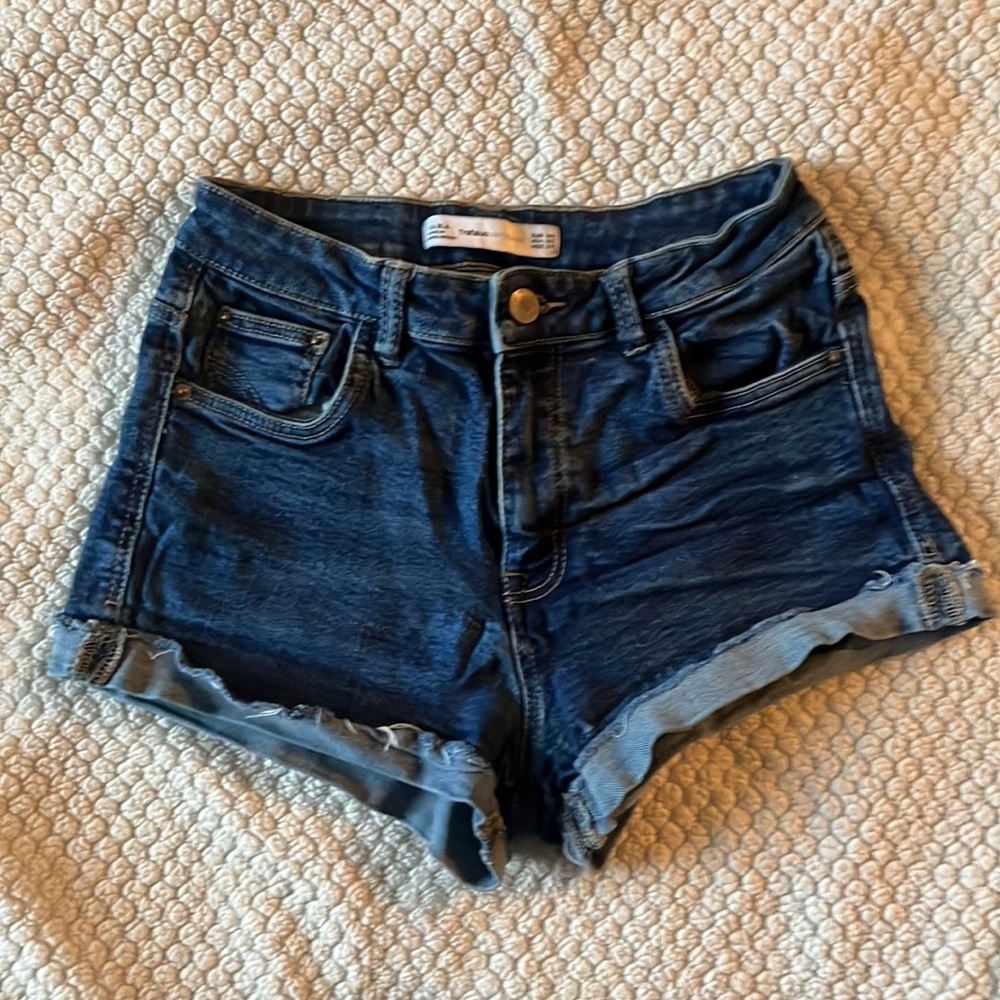 Zara High Waist Denim Shorts